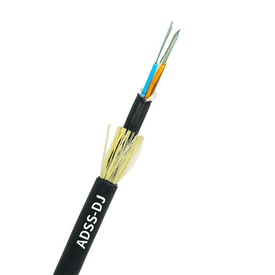 Low Loss  ADSS Fiber Optic Cable 36 core G652D Strong tensile Double Sheath Jacket PE material  Aramid yarn