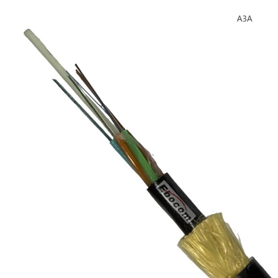 Outdoor  ADSS Fiber Optic Cable 24 Core SM G652D span 50 double jacket low loss high speed