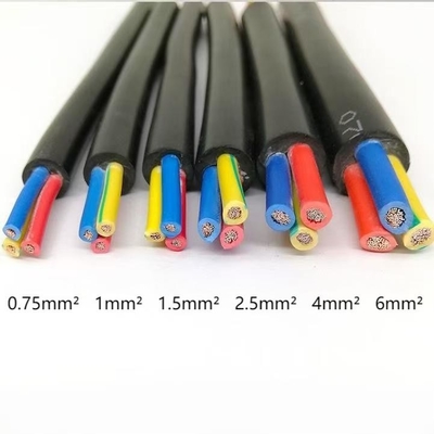 Flexible RVV Electrical Cable 2/3/4/5 Multi-Core Copper Power Cable for Indoor and Outdoor Use