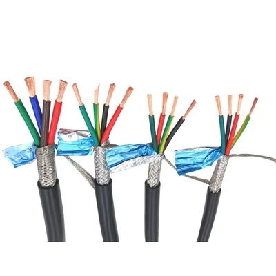 Shielded RVVP Electrical Cable Multi Core Copper Control Cable with Braided Shielding