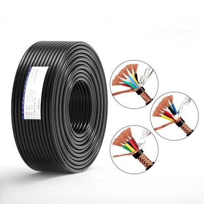 Shielded RVVP Electrical Cable Multi Core Copper Control Cable with Braided Shielding