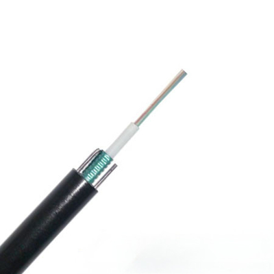 Outdoor GYXTW 12 Core Fiber Optic Cable with Light Armored Design and PE Jacket