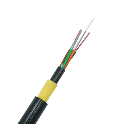Low Loss  ADSS Fiber Optic Cable 36 core G652D Strong tensile Double Sheath Jacket PE material  Aramid yarn