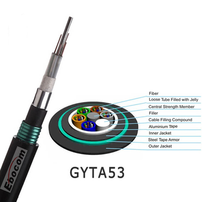 GYTS53 Direct Buried Optical Cable 48 core Layer-Stranded LAN communication