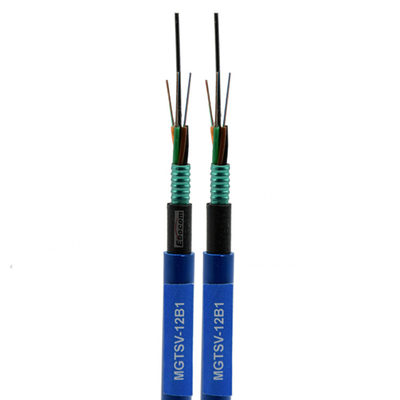 MGTSV Mining Cable SM 12 Core Armored G652D flame retardant sheath directly buried installations roadways tunnel shafts