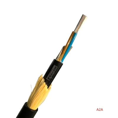 Outdoor  ADSS Fiber Optic Cable 24 Core SM G652D span 50 double jacket low loss high speed