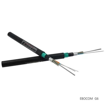 Outdoor GYTY53 Kabel Serat Optik 2 12 24 36 48 inti