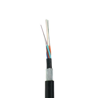 GYTA 6 Core G652D Outdoor Optical Cable Aluminium Tape Armored PE Sheath Cocok untuk saluran dan instalasi langsung dikubur