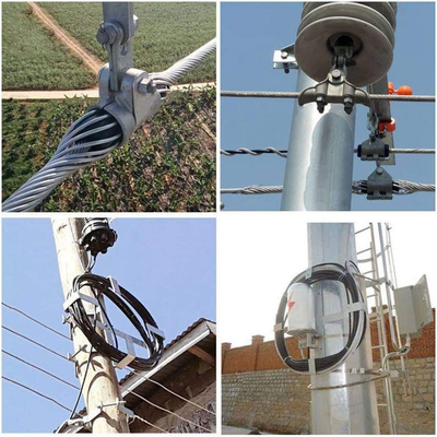 Kabel Serat Optik OPGW 2-288core 24B1-50 Cross Section Power Ground Wire Composite Tower