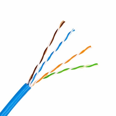 CAT5E CAT6 Kabel Jaringan UTP 24AWG Konduktor Tembaga untuk port Ethernet transmisi data