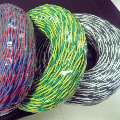 H03V-S H05V-S RVS Kabel PVC Terisolasi Stranded Fleksibel Tembaga Kabel 2*1.0 2*1.5 100m/roll