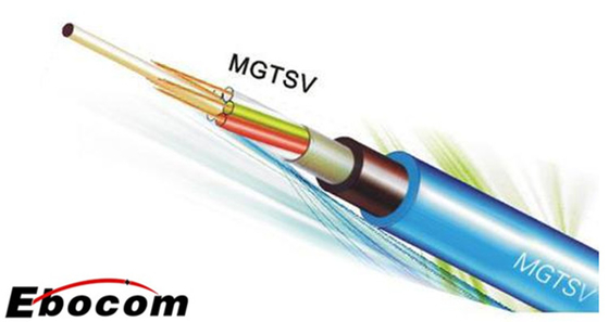 Kabel tahan api MGTSV SM MM 12 24 48 96 Inti untuk aplikasi pertambangan saluran