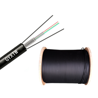 Outdoor GYXTW 12 Core Fiber Optic Cable with Light Armored Design and PE Jacket