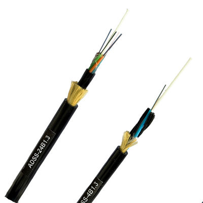 Kabel Serat Optik ADSS 12 Core All-Dielectric dengan Jaket PE Tunggal