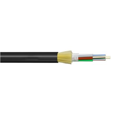 Single jacket ADSS 24 Core All Dielectric Self-Supporting Fiber Optic Cable ️ PE Jacket Hitam untuk Instalasi Udara Long Span