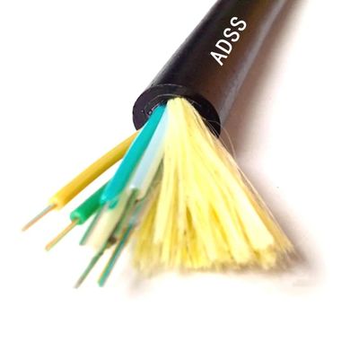 Kabel Fiber Optik ADSS 48 Inti G652D Mode Tunggal untuk Rentang 100m | Pilihan Jaket Tunggal Ganda