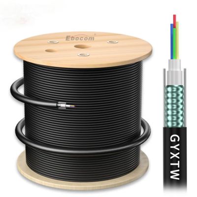 GYXTW 12 Inti OM3 Kabel Fiber Optik Outdoor Multimode untuk Jaringan Berkecepatan Tinggi