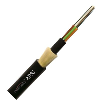 72 Core ADSS Fiber Optic Cable Double Jacket Dengan Benang Aramid Diperkuat