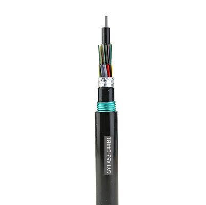 Kabel Fiber Optik GYTA53 Lapis Baja 48/96/144 Inti Saluran Bawah Tanah & Tanam Tugas Berat